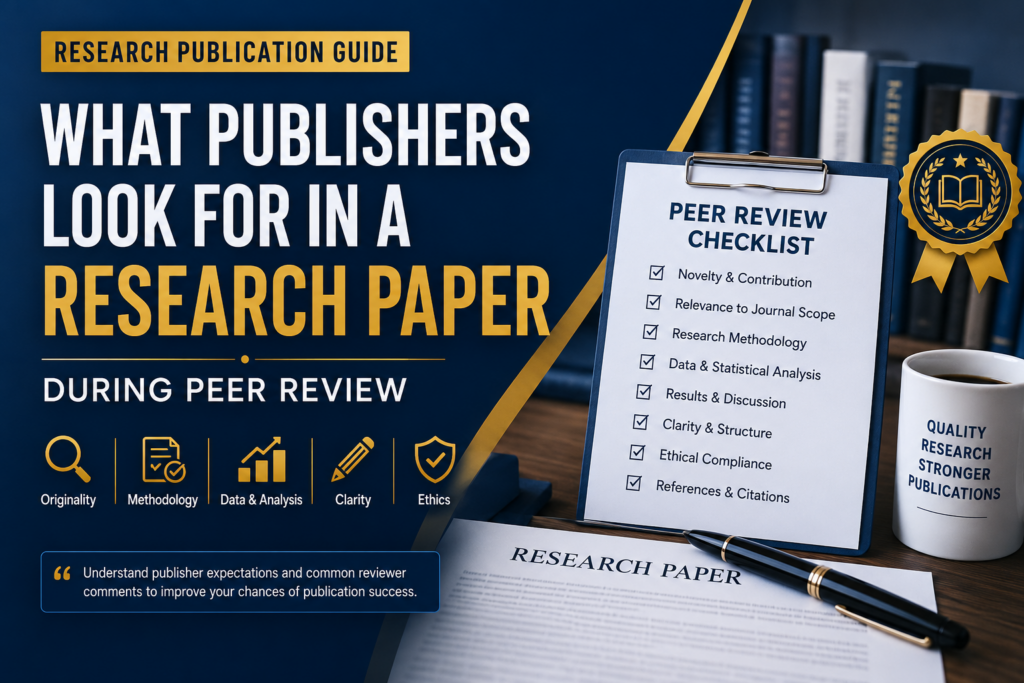 what publishers and reviewers look for in a research paper.